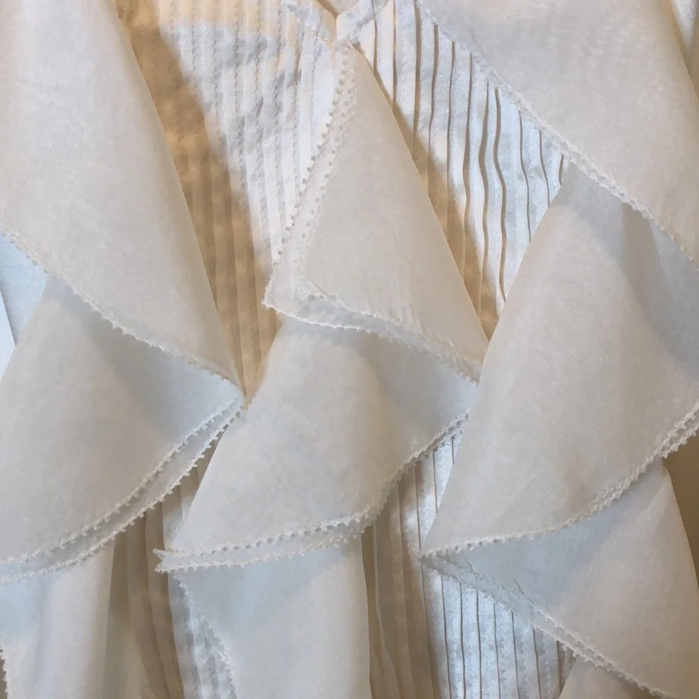 WHBM Cream Satin Ruffle Camisole – S - Picture 5 of 7